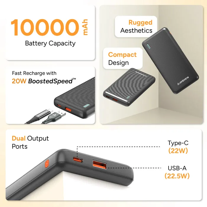 Ambrane Power Bank 10000 mAh (Xtreme 10K) view 2